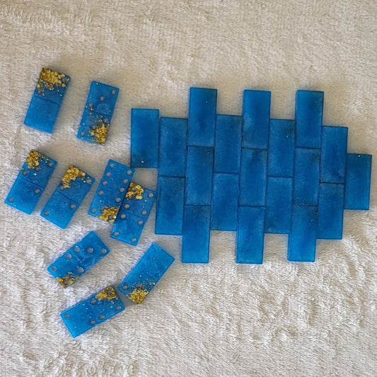 Jeu De Dominos Bleu&Gold