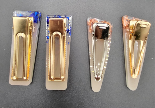 Lots 4 barrettes artisanales uniques