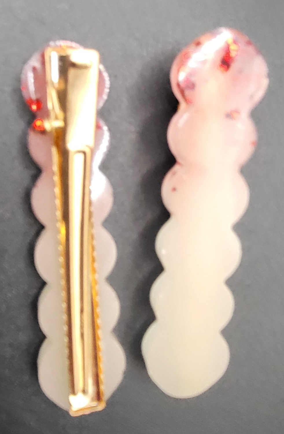 Lot de 4 barrettes artisanales uniques