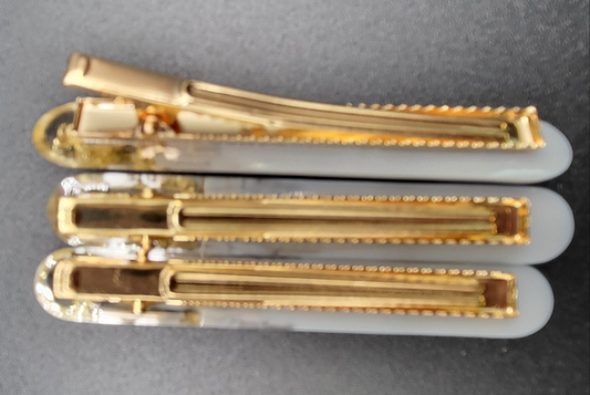 Lot 3 barrettes artisanales uniques