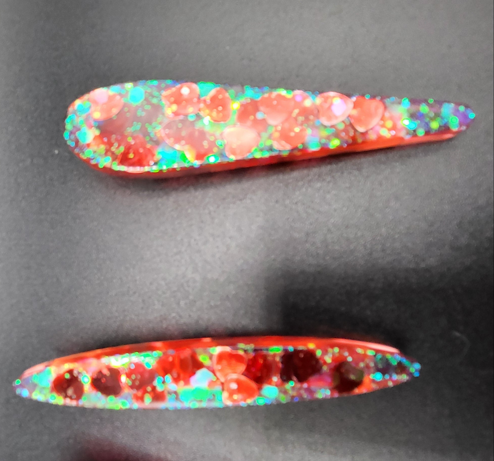 Lot de 4 barrettes artisanales uniques