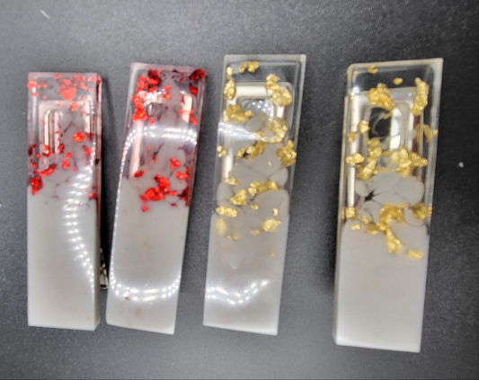 Lot 4 barrettes artisanales uniques