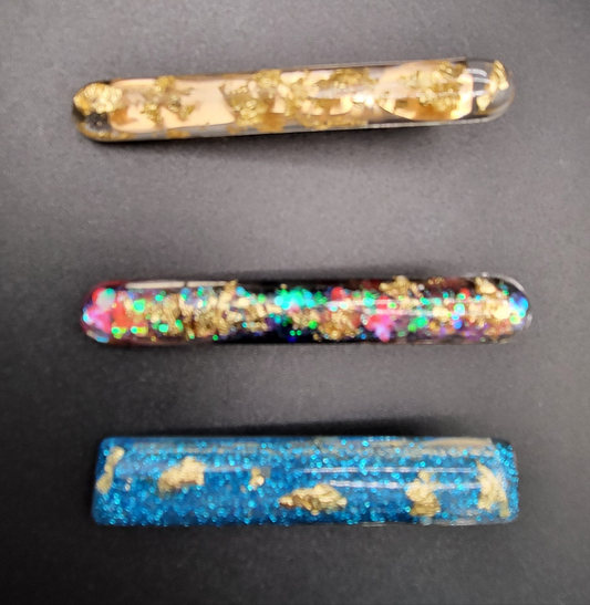 Lot de 3 barrettes artisanales uniques