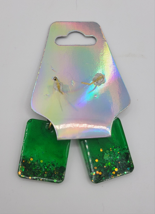 Boucles d’oreilles holographique et encre