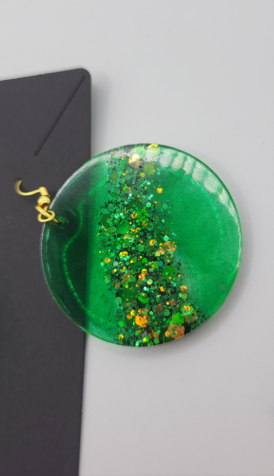 Boucles d’oreilles holographique et encre