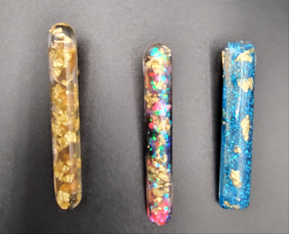 Lot de 3 barrettes artisanales uniques