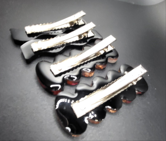 Lot de 4 barrettes artisanales uniques