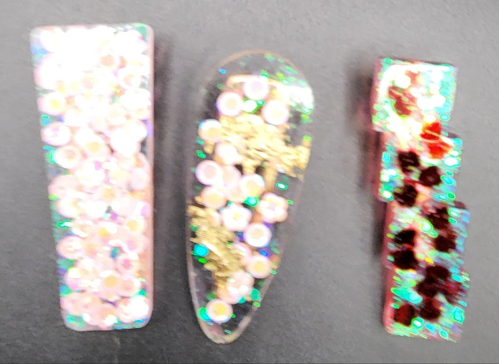 Lot 3 barrettes artisanales uniques