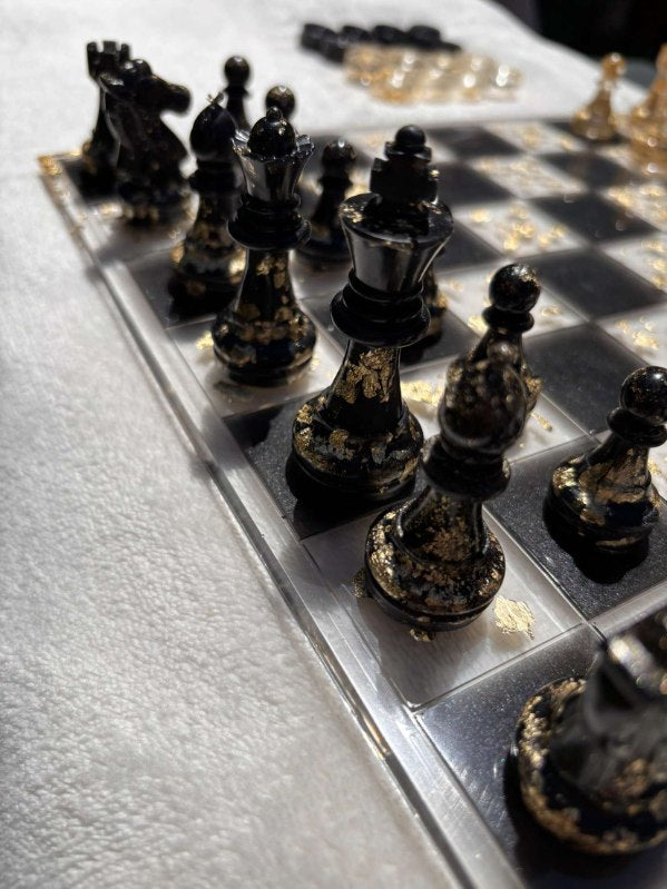Échiquier noir et gold