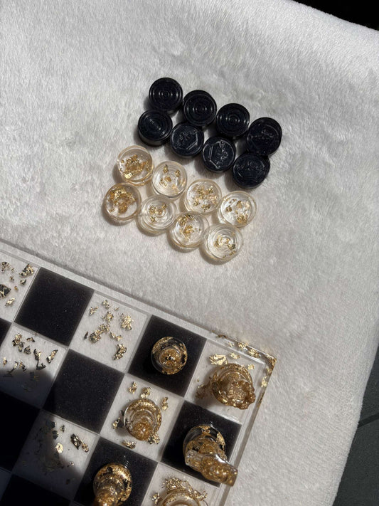 Échiquier noir et gold