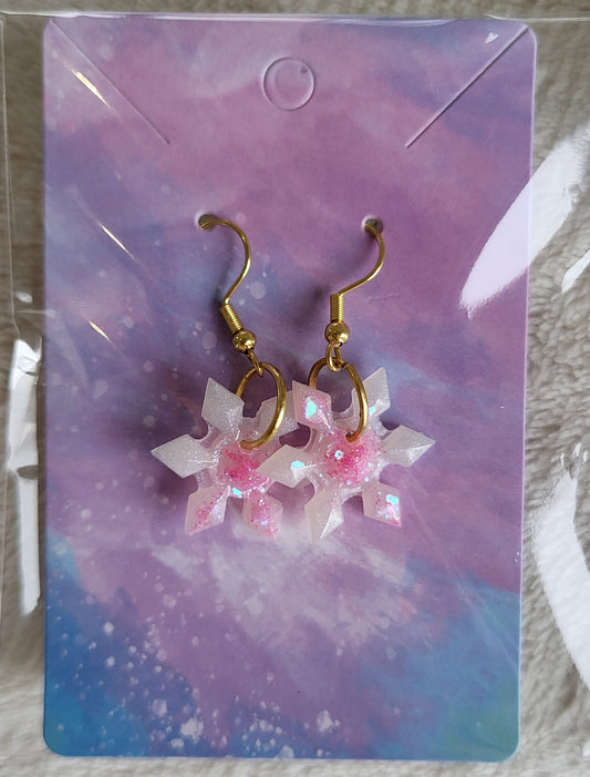 Boucles d’oreilles pendantes flocons ❄️