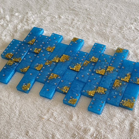 Jeu De Dominos Bleu&Gold