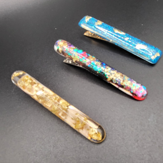 Lot de 3 barrettes artisanales uniques
