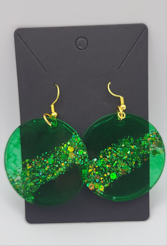 Boucles d’oreilles holographique et encre