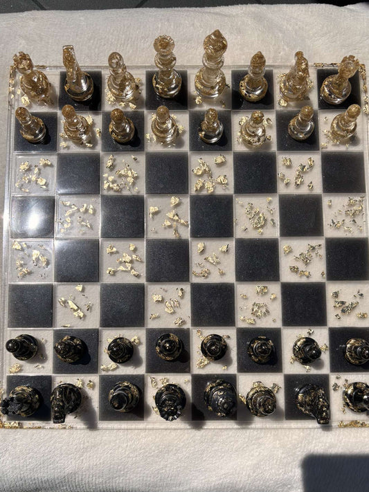Échiquier noir et gold
