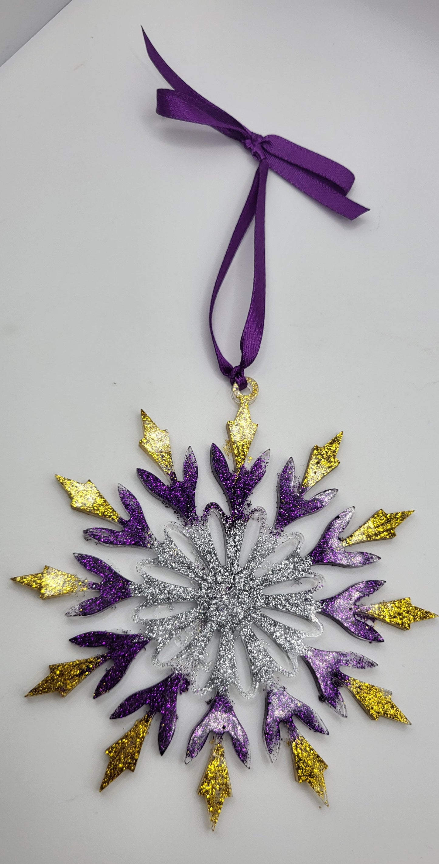 Boules flocons pour sapin de Noël