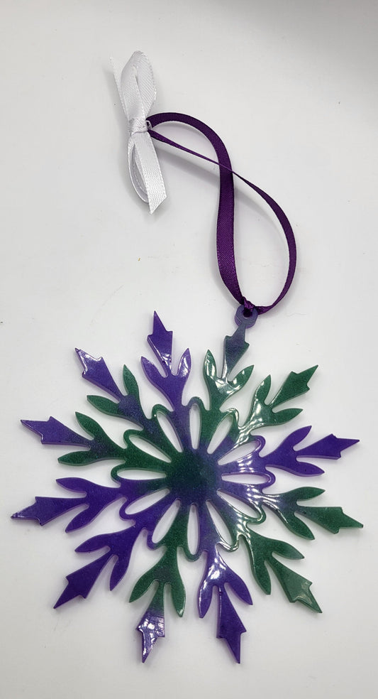 Boules flocons pour sapin de Noël